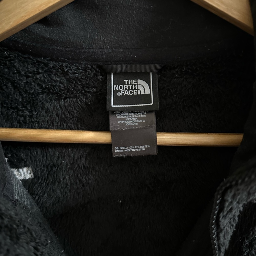 The North Face Black Osito Fuzzy Sherpa Full Zip Up Jacket Mocked Pockets XL - Picture 7 of 11